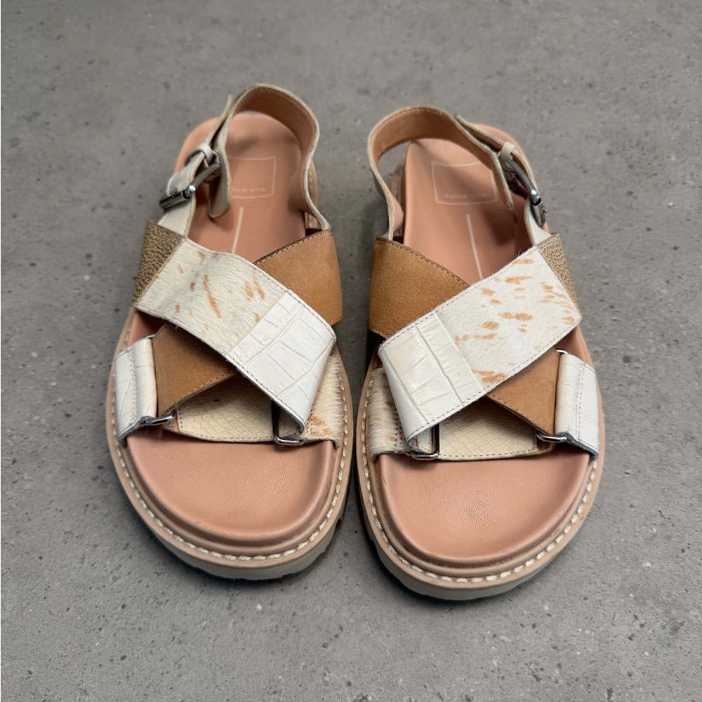 Dolce Vita Patchwork Platform Sandals - image 6